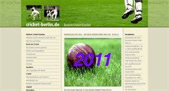 Desktop Screenshot of cricket-germany.com